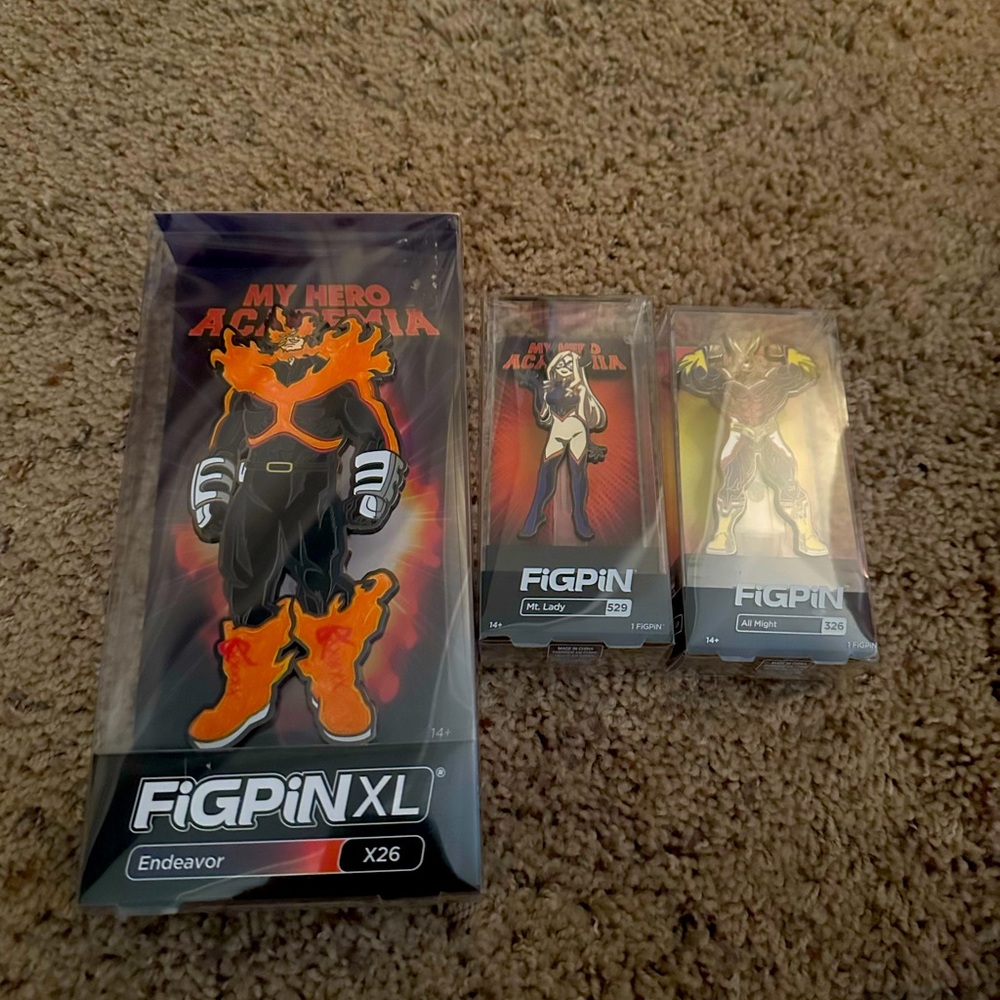 My Hero Academia Figpin Bundle (All Might, Mount Lady, Endeavor)